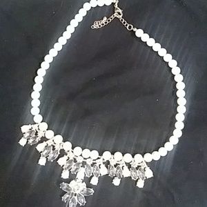 Stunning pearl and jewel costume necklace